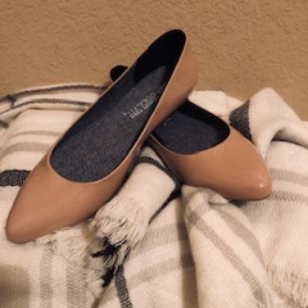 Dr Scholl's Memory Foam Pointed Toe Nude Flats